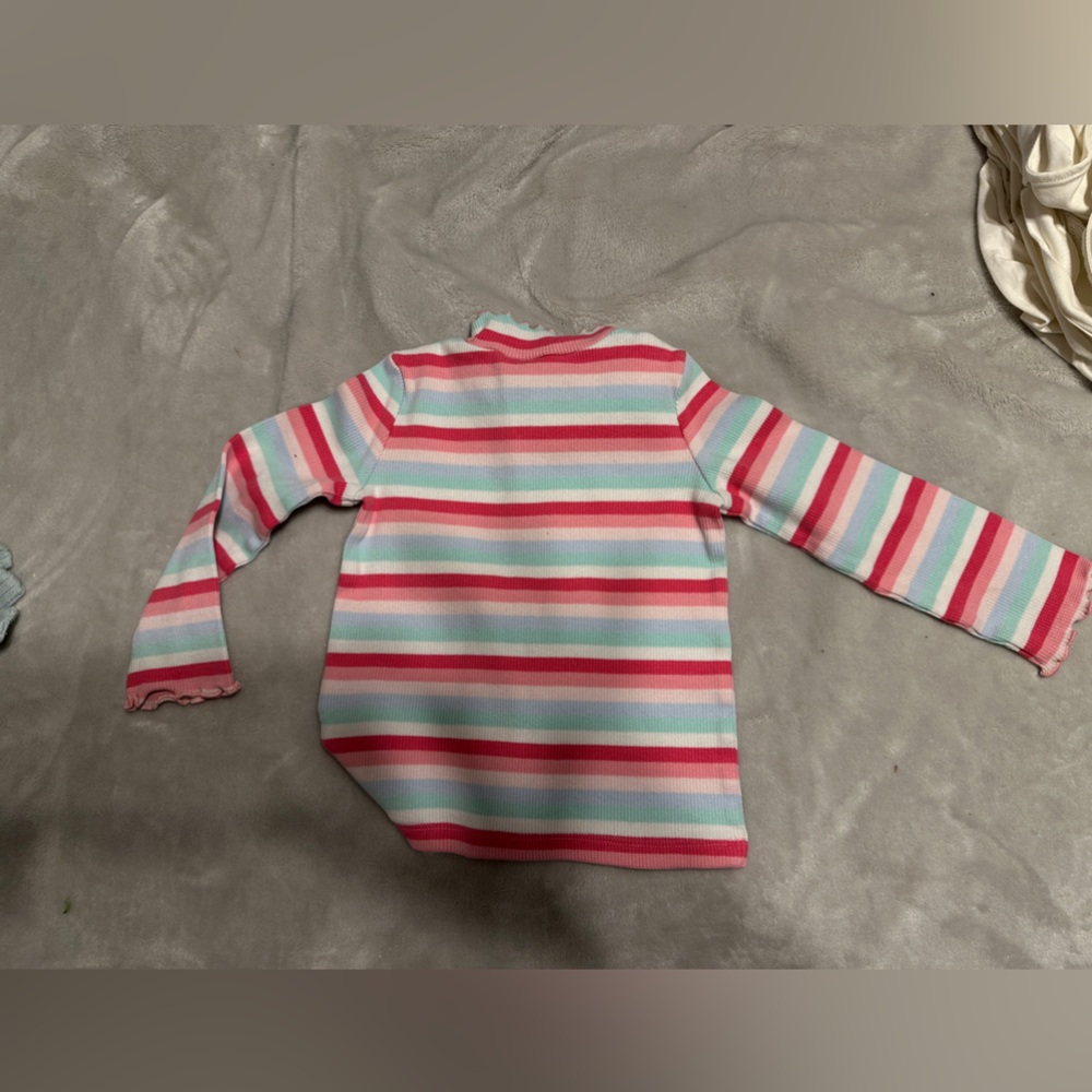 janie and jack ruffled multicolored turtle neck 18-24 months